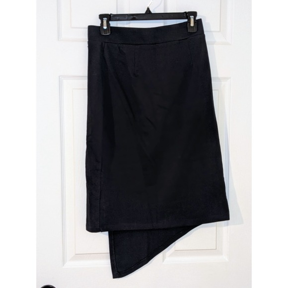 TEREA by Andrea Pitter Black Asymmetric Hem Pencil Skirt‎ - Size M NWT - Picture 2 of 9